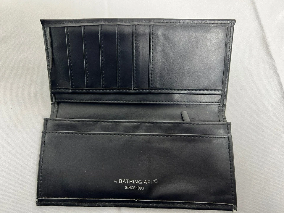 BAPE Black Leather Long Camo Wallet Japanese Magazine Exclusive A Bathing Ape - Image 4 of 4