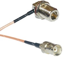RG316 N Female Bulkhead Angle to BNC FEMALE RF Cable Rapid-SHIP LOT