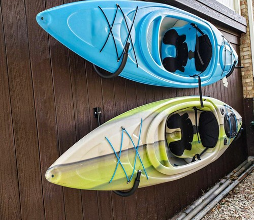 4 PCS Kayak Storage Wall Mount Hanger Rack for Canoe Paddle Kayak Hanging Hook - Picture 2 of 11