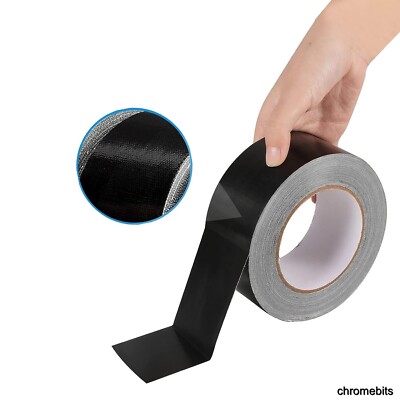 Black Tarpaulin Tape 20M Self Adhesive Waterproof Repair Patch Curtain