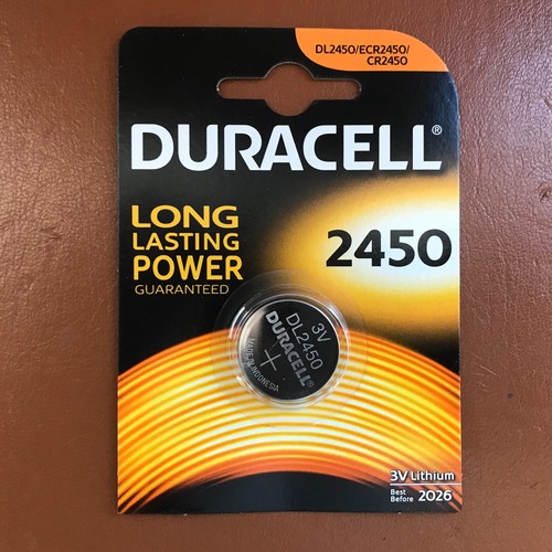2 x Duracell CR2450 3V Lithium Coin Cell Battery 2450 DL2450 Longest