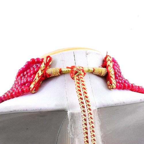 Round Shape 570.00 Cts Earth Mined Enhanced Ruby Beads Necklace NK 30E38 - 第 2/2 張圖片