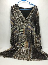 Shein Swmatern 072010 Womens Knee Length Dress Multicolor Size M Elastic Waist