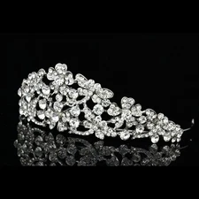 Handmade Dragonfly Floral Bridal Headpiece Rhinestone Crystal Wedding Tiara V811