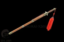 Chinese Kungfu Jian YIN YANG Tai Chi Sword Stainless steel Soft blade rosewood