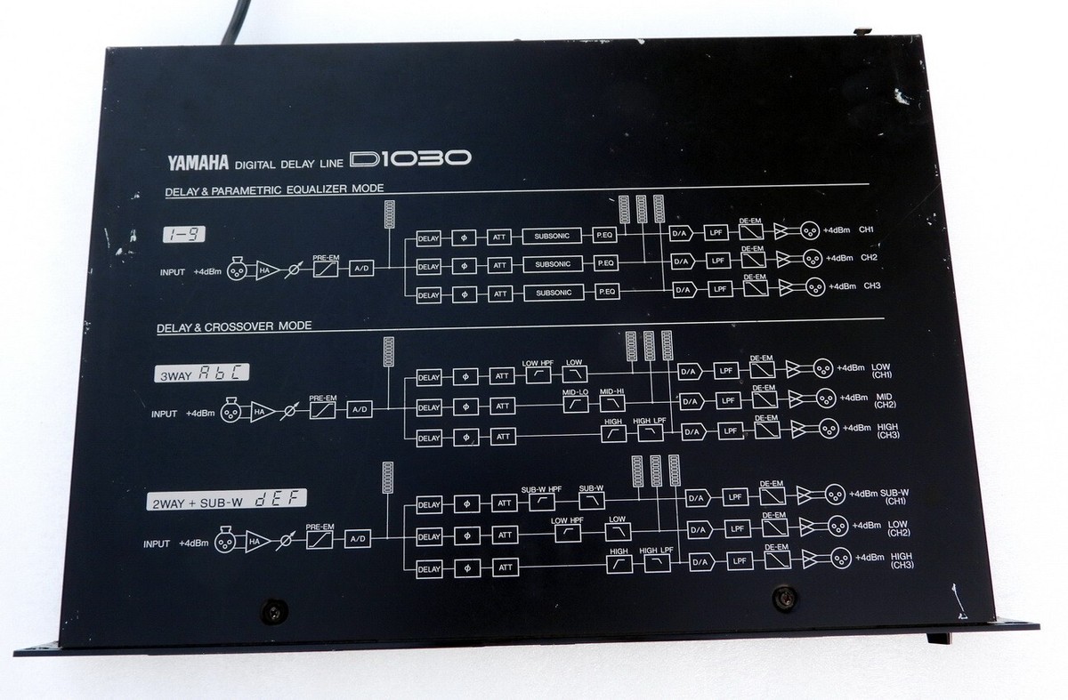 YAMAHA MODEL D1030 PROFESSIONAL MUSIC SYSTEM DIGITAL DELAY LINE