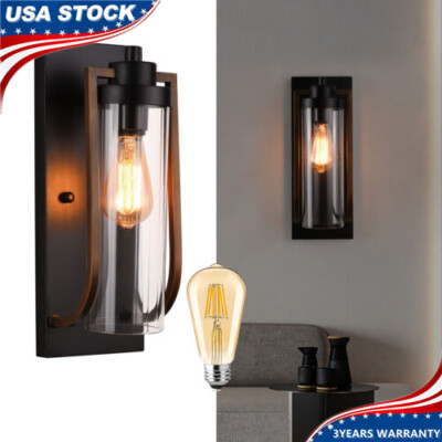 Retro Industrial Farmhouse Rustic Wall Lamp Wall Sconce Iron Loft Light Fixture