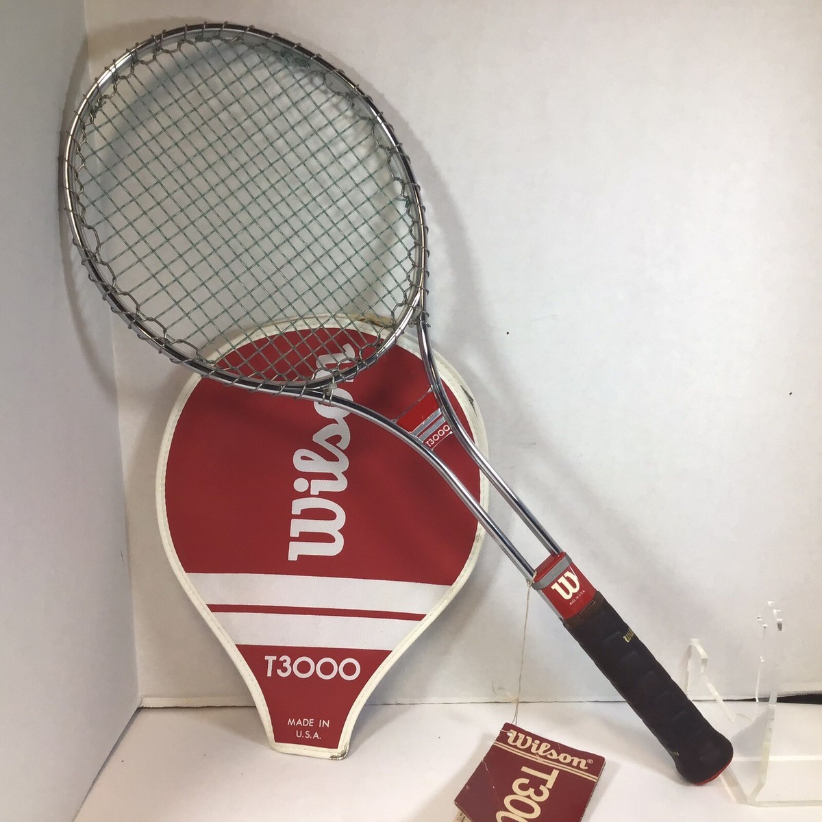 Vintage Wilson T3000 Tennis Racquet And Matching Logo Cover New | eBay
