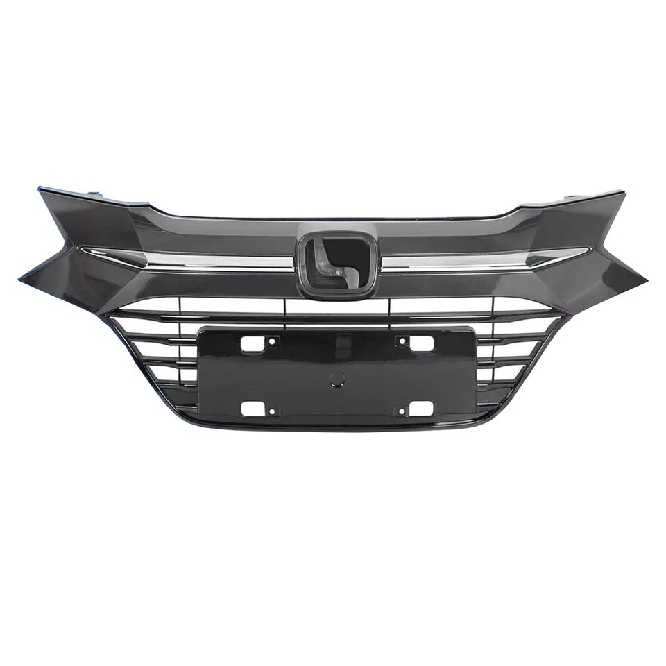Parrilla superior delantera negra con moldura cromada para Honda HR-V HRV 2016 2017 2018 Foto 2 de 4