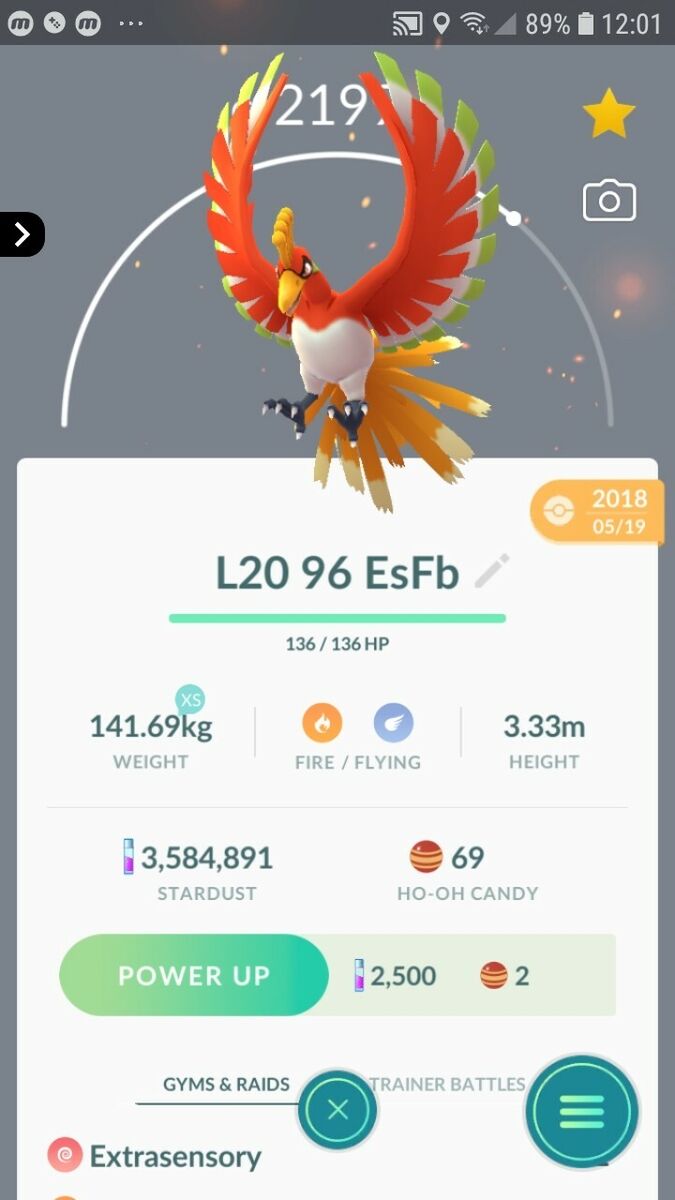 Ho-Oh Pokemon Trade Go