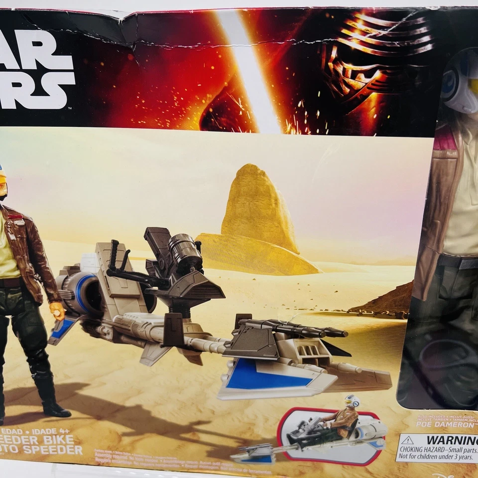 Star Wars Speeder Bike Moto Speeder with Poe Dameron disney hasbro Force Awakens - Image 3 of 4