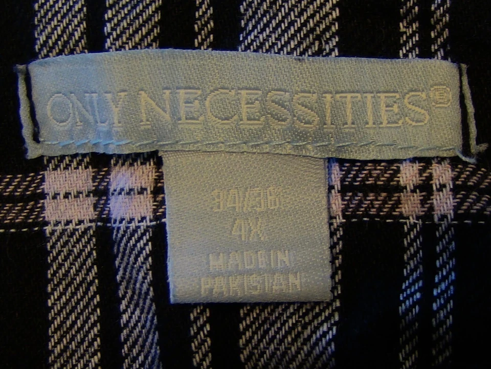Camisón de franela Only Necessities Plus negro rosa a cuadros talla 4X 34/36 NUEVO A123 Foto 2 de 4