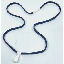 Navy Blue Lanyard ID Badge Key Holder Neck Strap White 36" LOT of 70