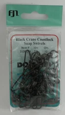 FJ Neil 2120-2/0 Dolphin Black Coastlock Snap Swivel 12ct Size 2/0