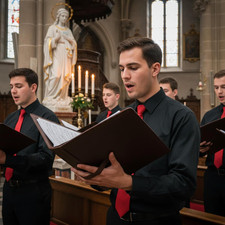 Sheet Music Folder 3 Ring Brown 13" X 9.8" Large PU Leather Choir Hand Strap