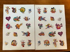 Disney 2 Sheets Character Stickers Merit Phrases 34 pcs Minnie Mickey Pluto NEW