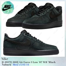 Nike Air Force 1 Low '07 WB Black Nubuck CJ9179-001 Men's US3-14 NEW