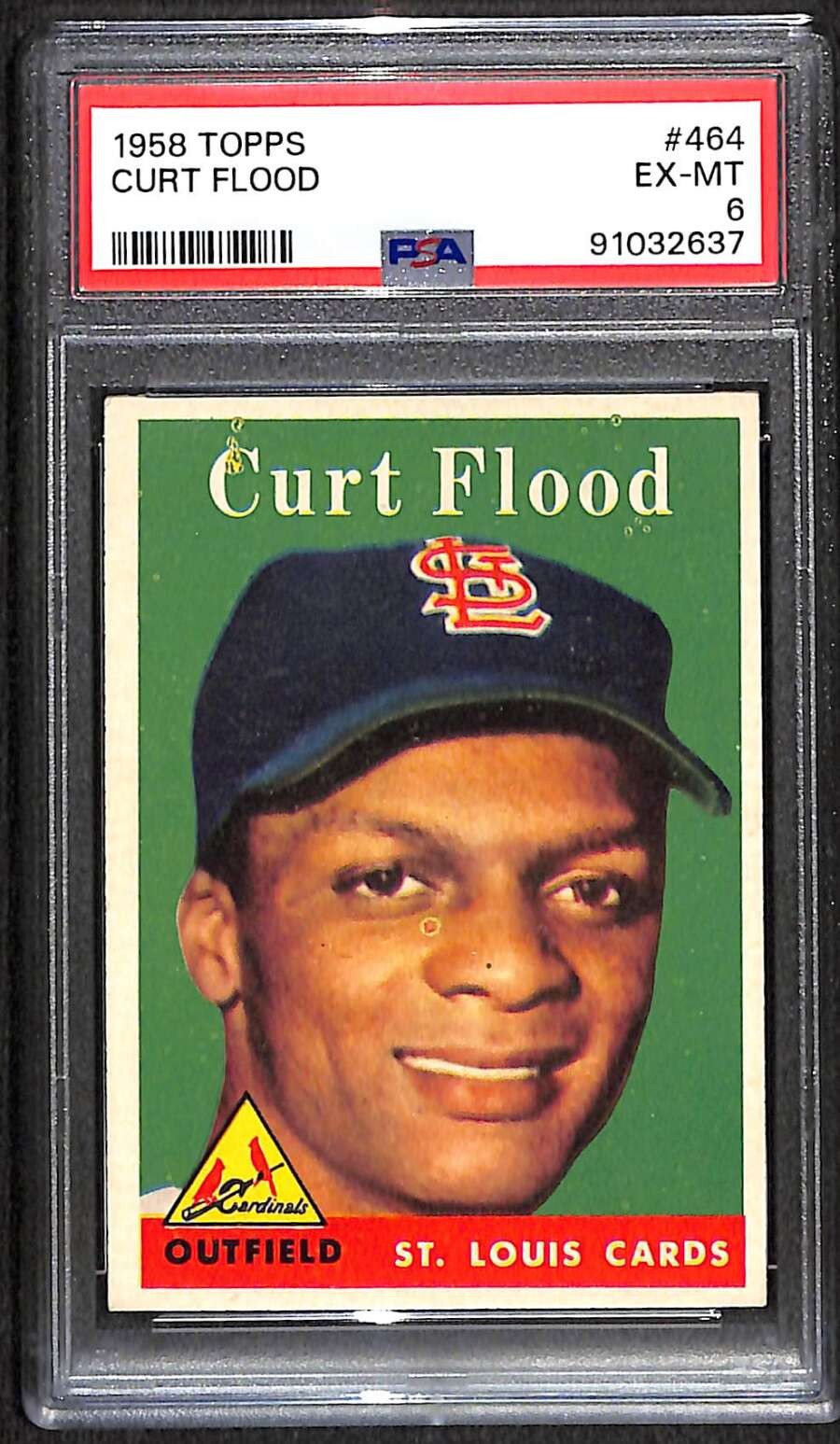 1958 Topps #464 Curt Flood RC PSA 6 EXMT C94813