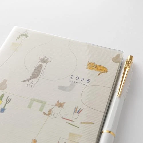 Midori Pocket Diary 2026 A6 Weekly Limited Edition Cat Design 22367006 - Image 3 of 4
