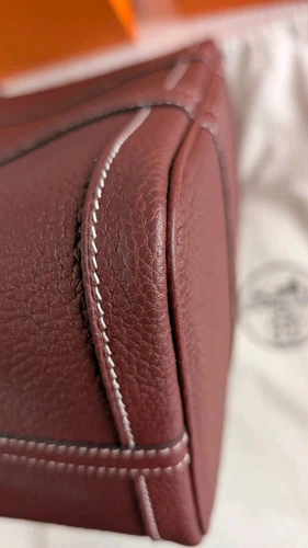 Authentic Hermes Garden Party 30 Bag Negonda Leather Rouge H SHW Used - Picture 11 of 24