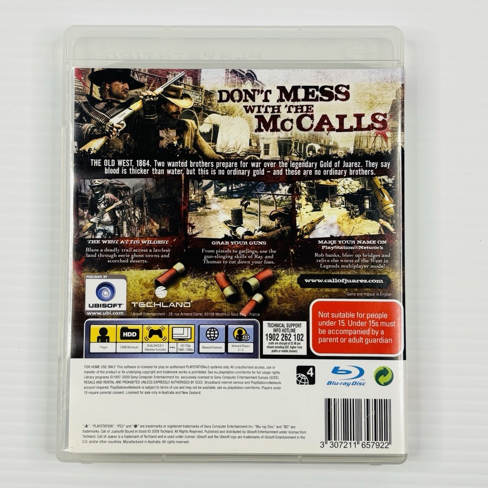 Call of Juarez Bound in Blood R$75,00 Call of Juarez The Cartel R$75,00 Jogos ps3 disponíveis a pronta entrega