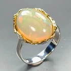 8 ct gemstone Natural Opal Ring 925 Sterling Silver Size 9 /R469753