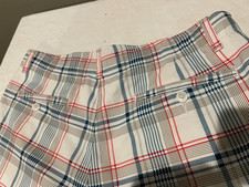 Mens Pebble Beach Dry Luxe Performance Lightweight Golf Shorts W 34 Tartan Plaid