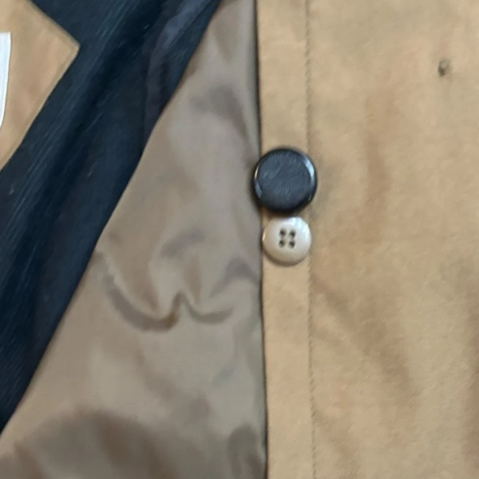 Jaqueline Ferrar Womens Brown Barn Coat Chore Jacket Size L Black Velvet Collar - Image 4 of 4