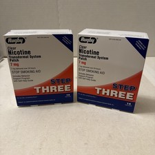 Rugby Nicotine Patch Step 3 7mg   Clear Transdermal 14 Patches  2 Pack