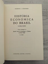 Historia Economica do Brasil (1500/1820); Roberto Simonsen (Portuguese)