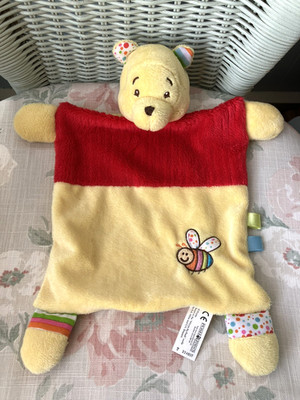 DISNEY POSH PAWS WINNIE THE POOH BÄR TRÖSTERDECKE STOFFTIER GELB ROT BIENE