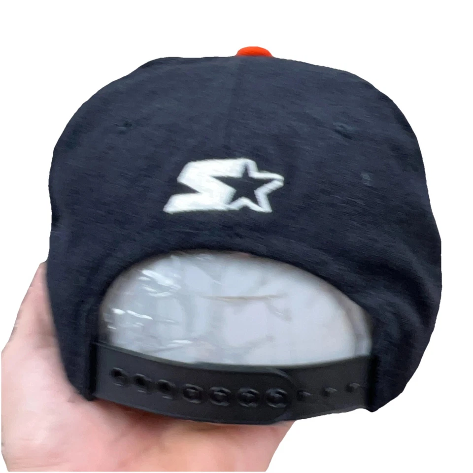 Vintage Cincinnati Bengals Hat Cap Snap Back Black Dome Starter Wool 90s Script - Image 3 of 4