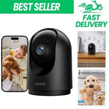 Caméra de surveillance intérieure WiFi 2K 3MP GNCC GP5B Noir