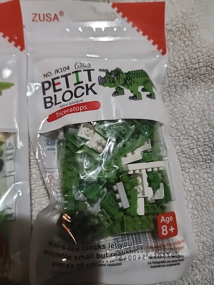 Petit Block Series, Dinosaurs 3 Sets Tyrannosaurus,triceratops,monolophosaursus - Image 4 of 4