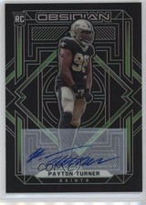 2021 Panini Obsidian Rookies Electric Etch Green 9/50 Payton Turner Auto s1i
