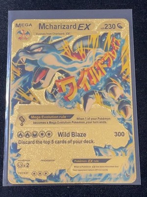 Mega M Charizard EX, Gold Foil Pokemon Card (Fan Art) | eBay Mega M Charizard EX, Gold Foil Pokemon Card (Fan Art) | eBay