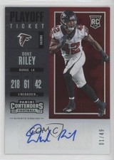 2017 Panini Contenders Rookie Playoff Ticket 1/49 Duke Riley #158 Auto z5i
