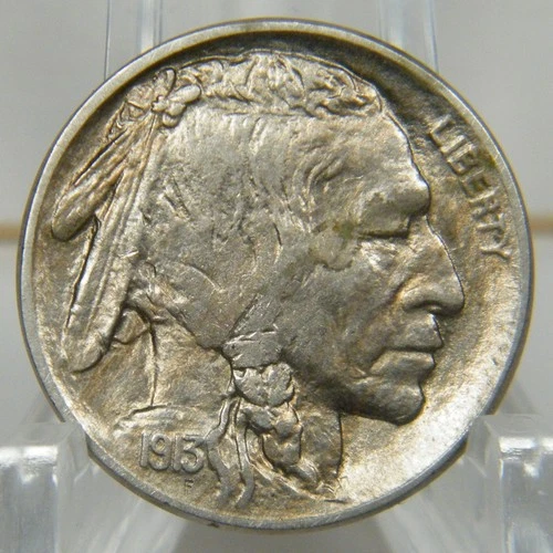 1913 Type 2 Buffalo Nickel grades AU+  Good Luster