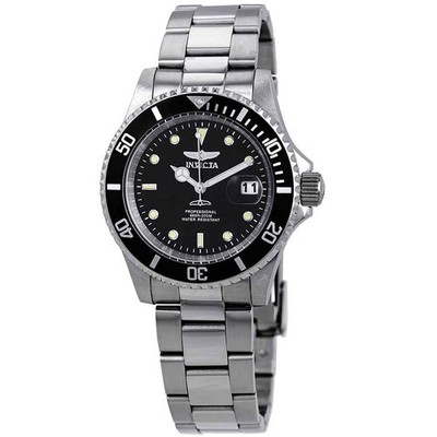 Invicta Pro Diver Black Dial Stainless Steel 40 mm Men's Watch