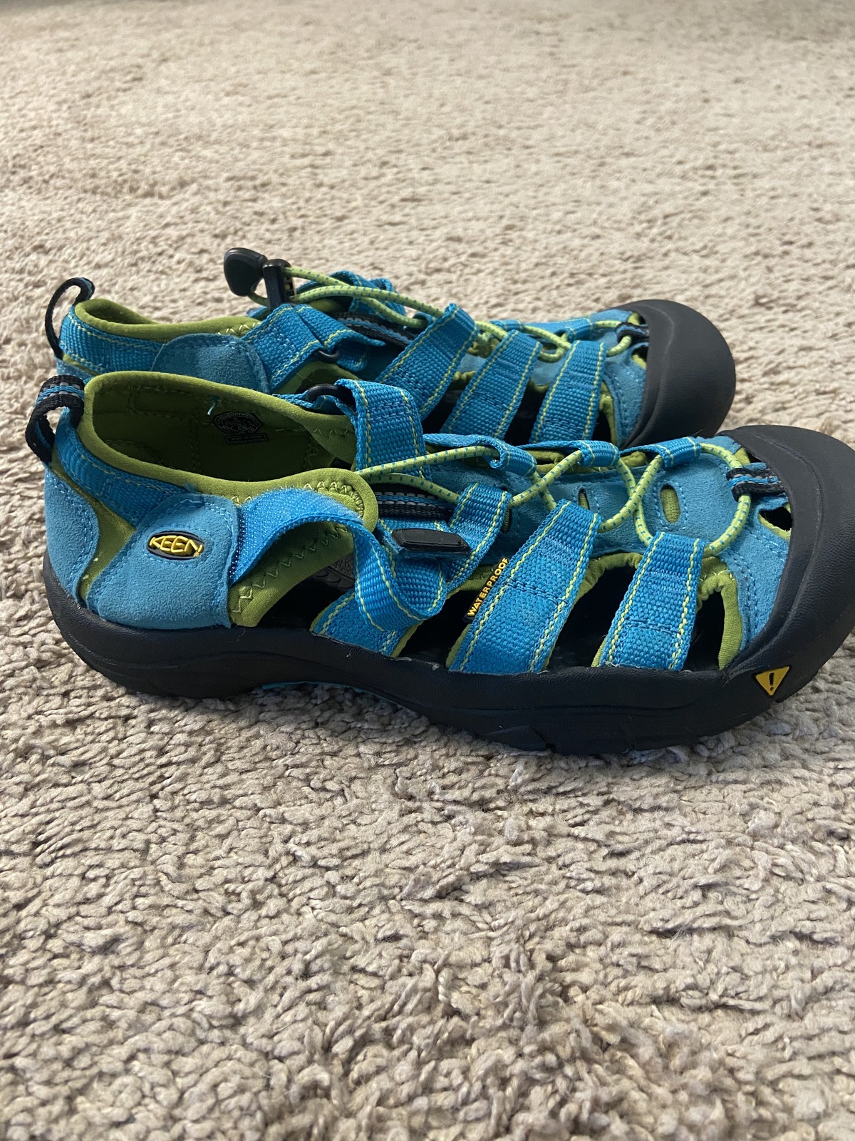 Scarpe Keen Newport H2 donna taglia 6 blu verde impermeabili sandali da trekking outdoor