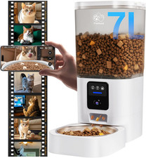 Automatic Cat Feeder with 2K Camera: 5G Wifi Automatic Dog Feeder with Night Vis