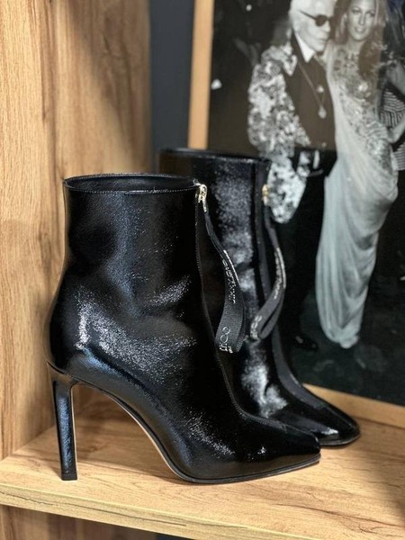 Women Jimmy Choo Boots Black Leather 39