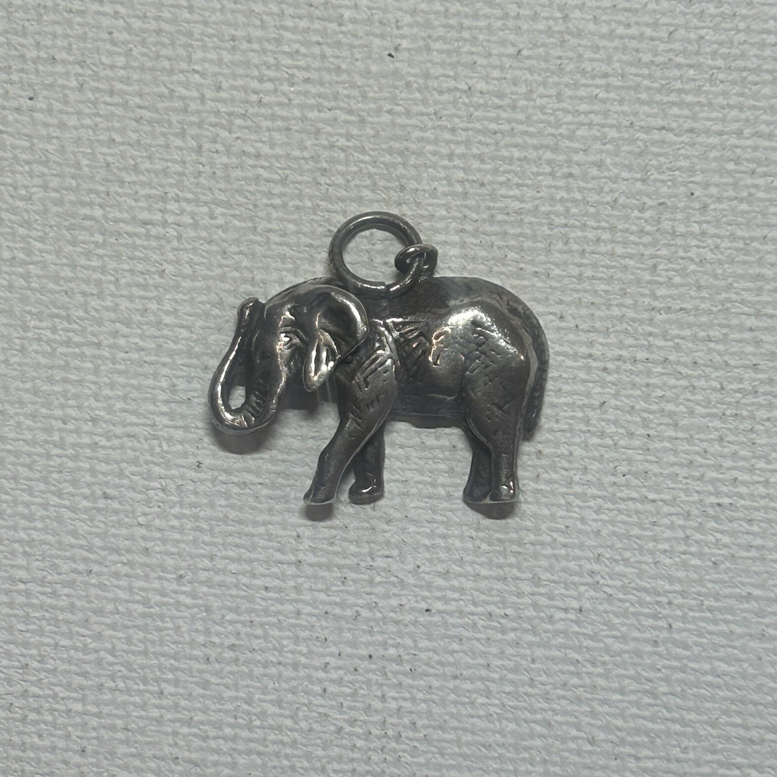 Real 925  Solid Sterling Silver Elephant Pendant - image 2