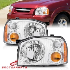 2PCS Chrome Housing Headlights For 2001-2004 Nissan Frontier Base XE
