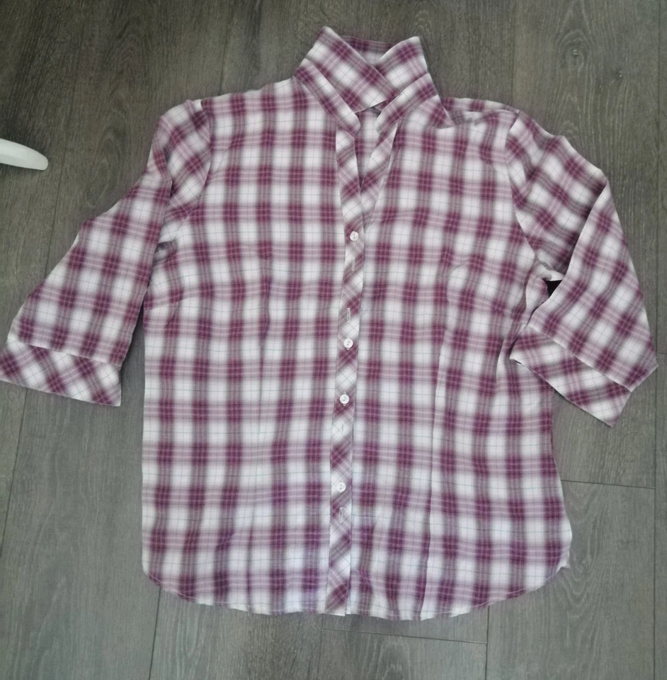 Bexleys Fabiani Sommer Bluse Damen 42 44 XL Paket w.Neu Shirt Blau Kariert Lila - Bild 4 von 4