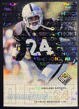 CHARLES WOODSON 1998 UD Choice #259 Choice Reserve Dominators Rookie Card RC. rookie card picture