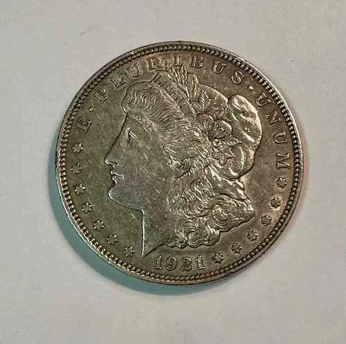 1921 Morgan Silver Dollar EF Extremely Fine condition 90% Silver In Capsule AUTH