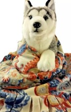 DOG SIZE FLEECE BLANKETS, Pet Blanket Travel Throw Cover, SPRING FLORAL PAISLEY