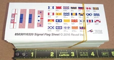100 - WW2 Paper WARSHIP Signal Flags Sheets, Model  VINTAGE WW#2 P/N 85030110320