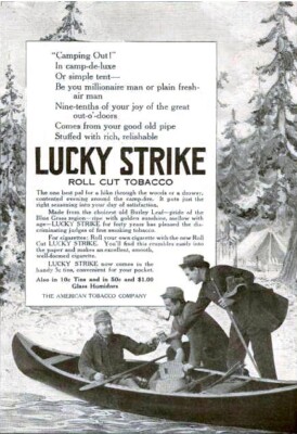 LUCKY STRIPE CIGARETTES *2X3 FRIDGE MAGNET* RETRO ADVERTISEMENT LUCKIES TOBACCO